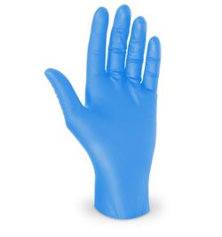 Guantes de nitrilo desechables, sin polvo AZUL 90uds. talla XL