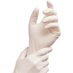 Guantes de nitrilo desechables, sin polvo BLANCO 100uds. talla L