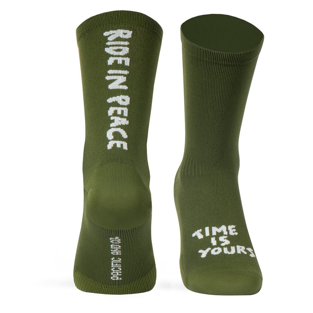 Ponožky Pacific and Co Ponožky Ride In Peace - zelená - Pacific and Co. -  Cyklistické ponožky - Ponožky - Kolojelaska.cz
