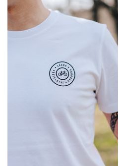 Tričko Bajk je láska Kruh LSP UNI - biela