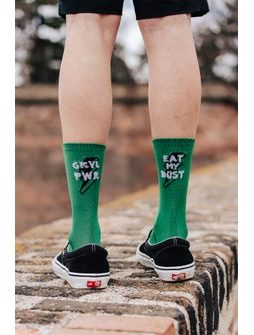 Ponožky na gravel kolo Kolo je Láska - GRVL PWR - zelená