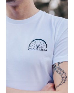 Tričko Kolo je láska Half Wheel Love UNI - bílá