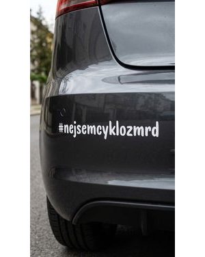 Nálepka na auto Nejsem Cyklozmrd #nejsemcyklozmrd