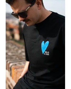 Tričko Kolo je láska Srdíčko - černá