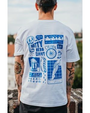 Tričko Kolo je láska Pivo & Párek unisex - bílá