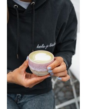 Espresso hrníček Kolo je láska - růžové nebíčko