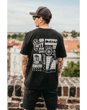 Tričko Kolo je láska Pivo & Párek unisex - černá