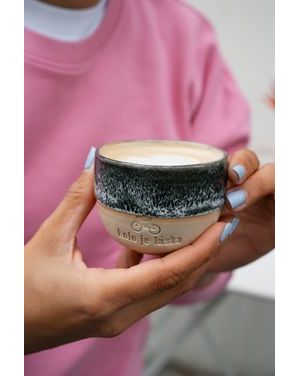 Espresso hrníček Kolo je láska - černé nebíčko