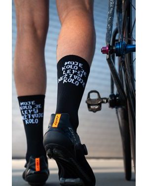 Ponožky na kolo Kolo je Láska Moje kolo je lepší - černá