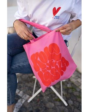 Plátěná taška Kolo je láska - růžová