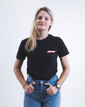 Tričko Kolo je láska Pink Love UNI - černá