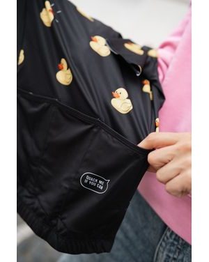 Dětský cyklistický dres Kolo je láska Quack me if you can - černý