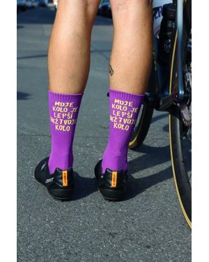 Ponožky na kolo Kolo je Láska Moje kolo je lepší - fialová