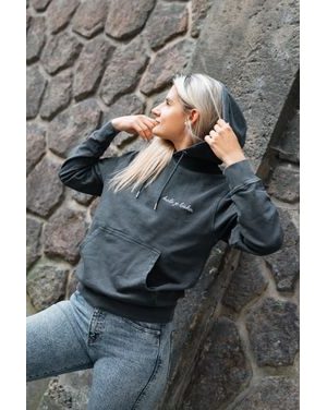 Mikina Kolo je láska KJL s kapucí unisex - sepraná černá