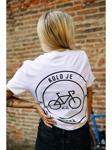 Tričko Kolo je láska To s tim logem unisex - bílá