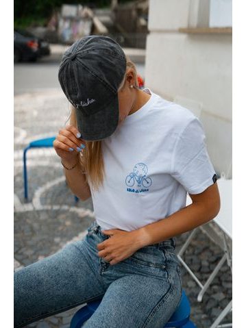 T-shirt La bici e amore Libertà Amicizia unisex - nera