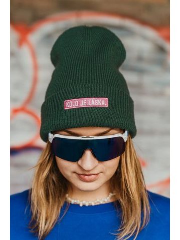 Zimní čepice Kolo je láska Pink Love - zelená