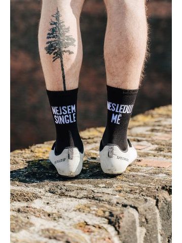 Ponožky na běhání Kolo je Láska NEjsem Single - černá