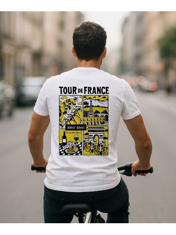 Tričko Kolo je láska Tour de France unisex - bílá