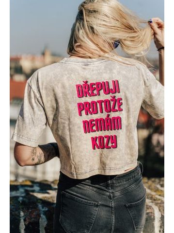 Dámské tričko Dřepuji protože nemám kozy - světlá