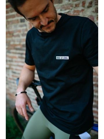 Tričko Kolo je láska Svět potřebuje víc cyklistů unisex - černá