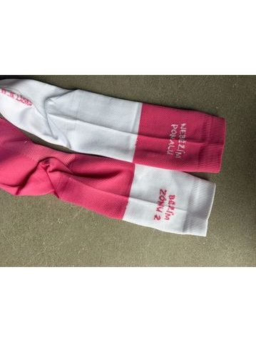 Ponožky na bicykel Kolo je Nebežím pomaly, bežím zónu 2 - ružová