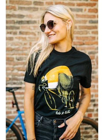 Tričko Kolo je láska Série cyklistů Těžká váha - unisex - černá