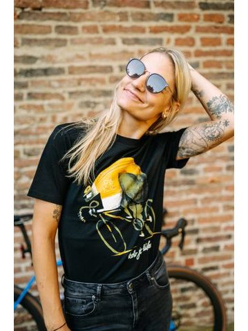 Tričko Kolo je láska Série cyklistů Těžká váha - unisex - černá