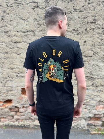 Tričko Kolo je láska Kolo Or Die unisex - černá