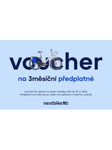Dárkový poukaz Nextbike 3 měsíční předplatné