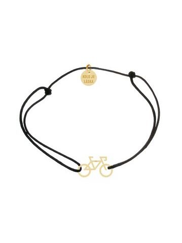 Náramek pro Cyklistu Kolo je láska - zlatý