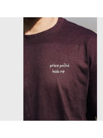 Tričko Bajk je láska Práca počká, bajk nie unisex oversize - fialová