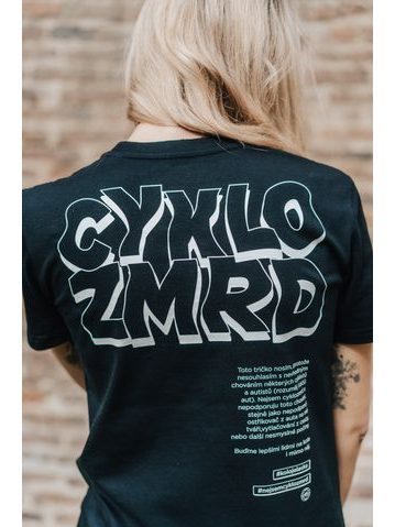 Tričko Kolo je láska Nejsem Cyklozmrd unisex - černá