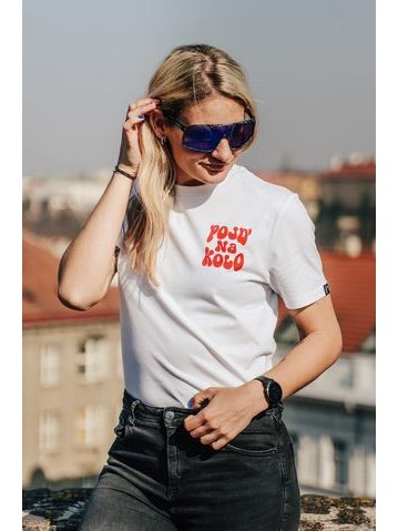 Tričko Kolo je láska Pojď na kolo unisex s červeným