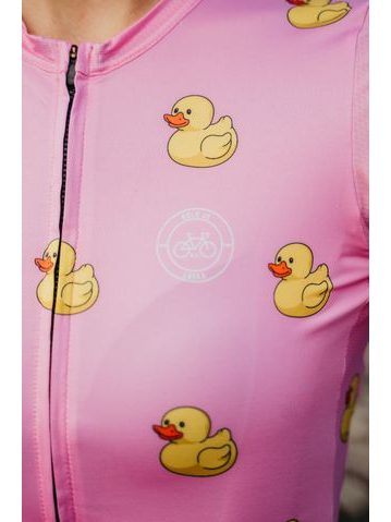Pánský cyklistický dres Kolo je láska Quack me if you can - růžová