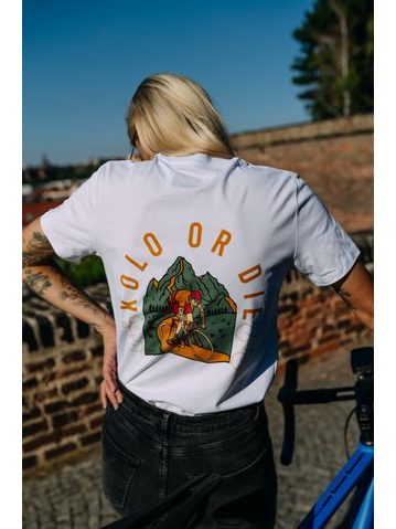 Tričko Kolo je láska Moje Kolo Je Lepší - černá s modrým, unisex