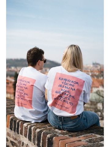 Tričko Kolo je láska Hezčí místo - bílá