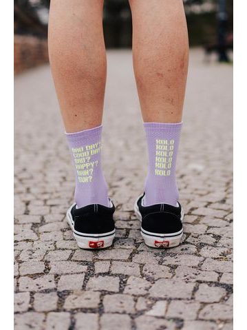 Ponožky na kolo Kolo je Láska Bad day - fialová