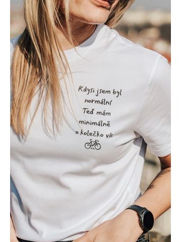 Tričko Kolo je láska O kolečko víc - bílá