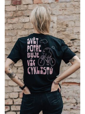Tričko Kolo je láska Svět potřebuje víc cyklistů - černá