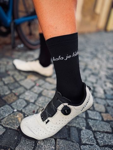 Ponožky na kolo Kolo je Láska - černá
