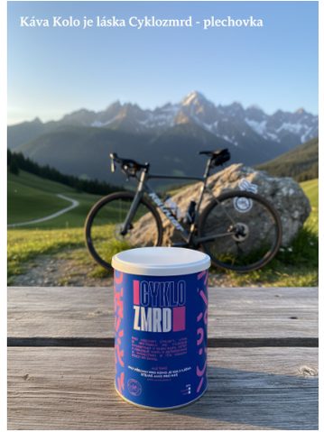 Káva Kolo je láska Cyklozmrd - plechovka