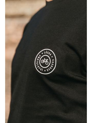 Tričko Kolo je láska Svoboda Přátelství unisex - černá