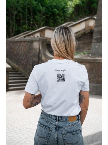 Tričko Jsem single s personalizovaným QR