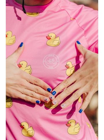 MTB cyklistický dres Kolo je láska Duck růžový dámský
