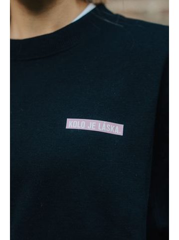 Dámská mikina Kolo je láska Pink Love - černá