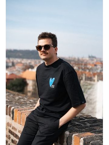 Tričko Kolo je láska Práce počká, kolo ne unisex oversize - krémová