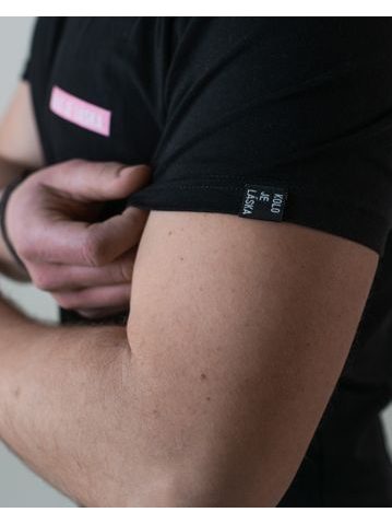 Tričko Kolo je láska Pink Love UNI - černá