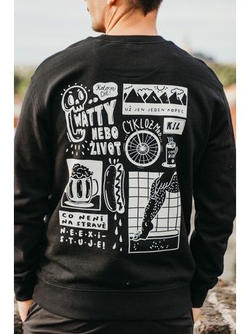 Pánská mikina Kolo je láska Kolo or Die - černá