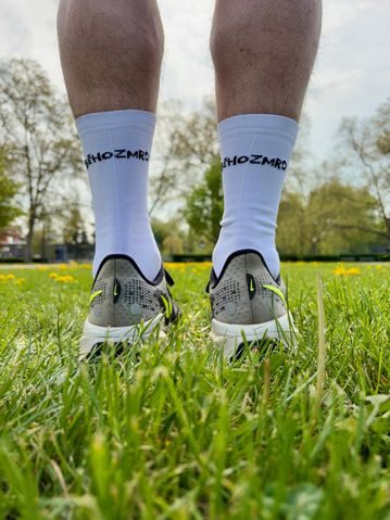 Ponožky na běhání Běh je láska Běhozmrd - bílá